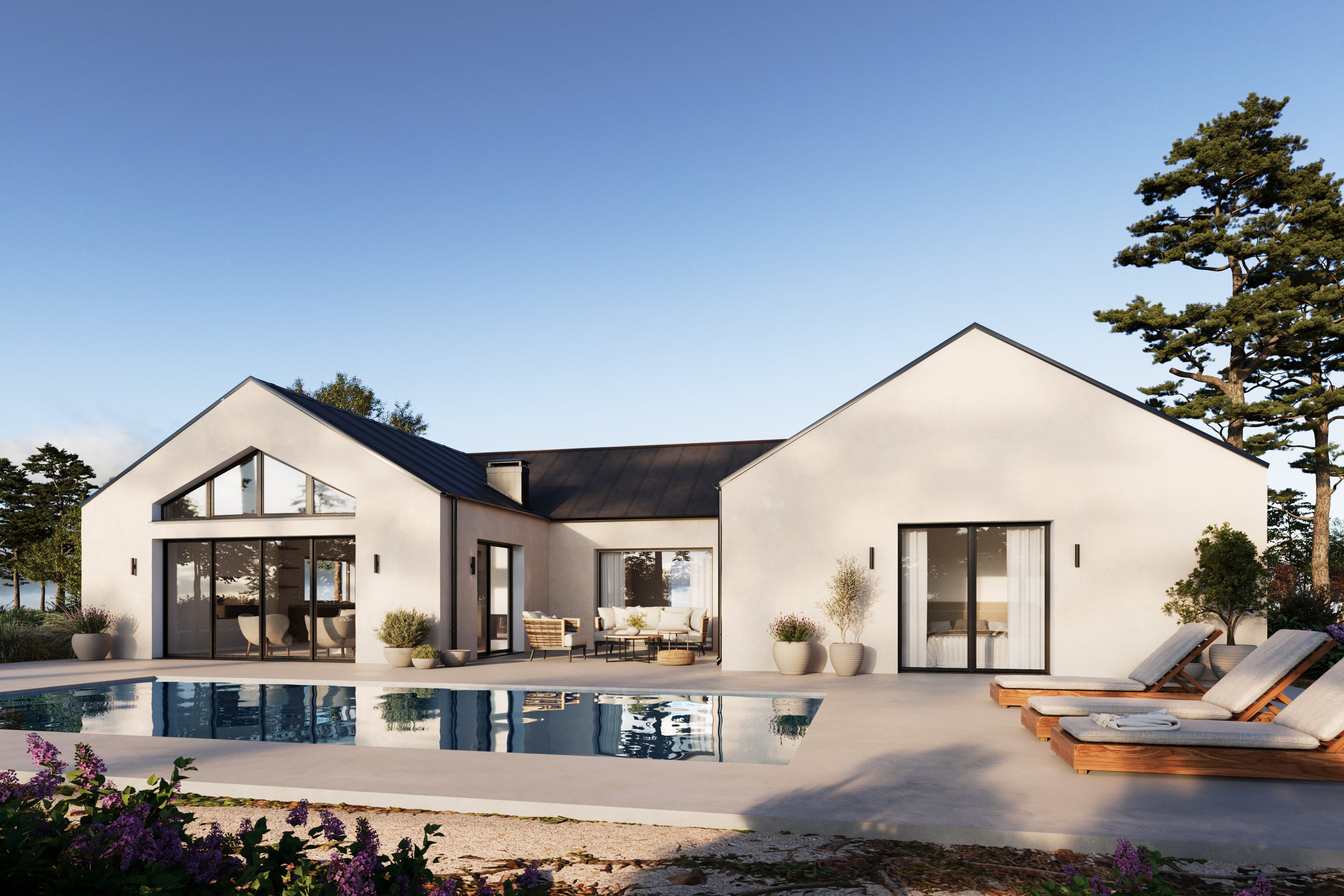 Exteriör på drömhuset Kia Udd